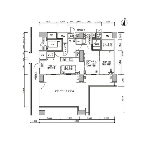 Shinonome Canal Court CODAN Building No.17 - Floor Plan - ["Schematic", "Parallel", "Rectangle"]