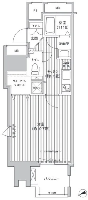 Axis Ikebukuro - Floor Plan - ["Tile Flooring"]