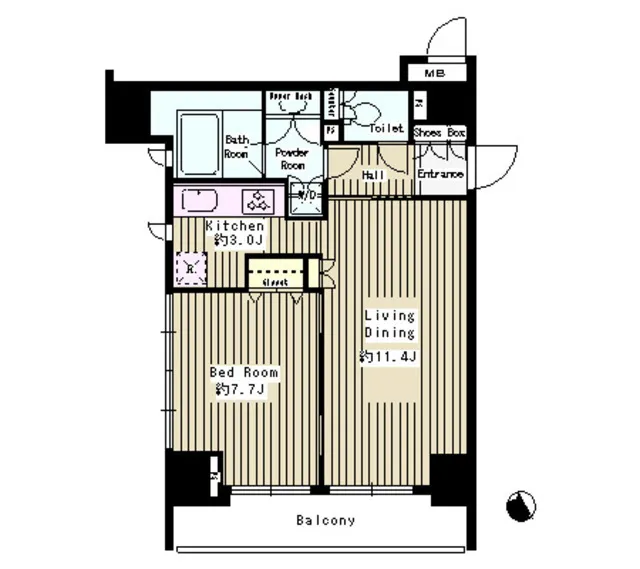 Park Rouge Akasaka Hinokicho Koen - Floor Plan - ["Floor plan", "Plan", "Diagram"]