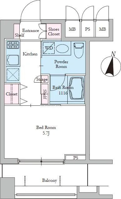 Residia Bunkyo Otowa II - Floor Plan - ["Rectangle", "Line", "Parallel"]