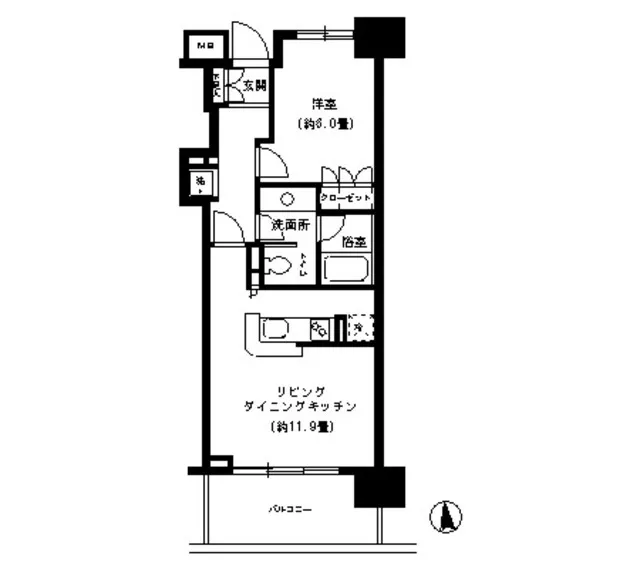 KDX Residence Shibakoen - Floor Plan - ["Rectangle", "Font", "Parallel"]