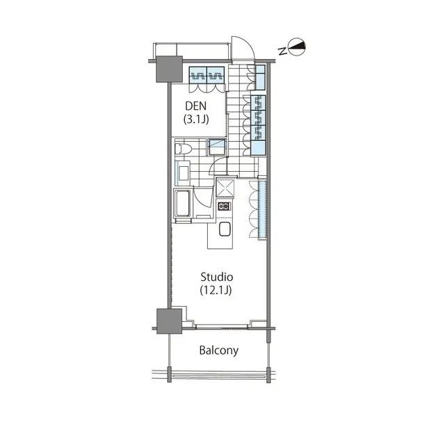 Comforia Shinjuku East Side Tower - Floor Plan - ["Rectangle", "Parallel", "Schematic"]