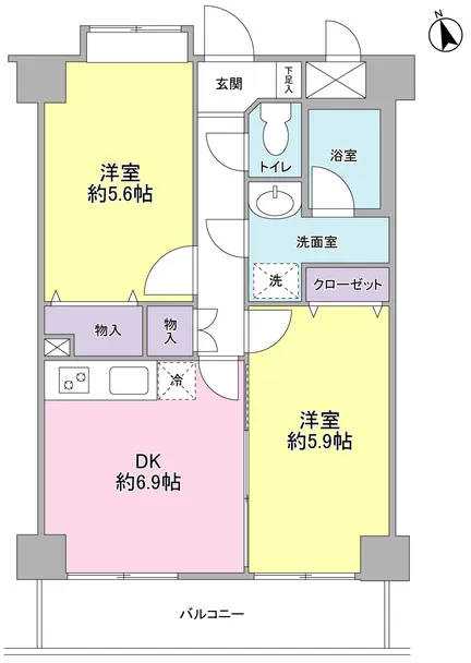 Eclair Kamiikedai - Floor Plan - ["Rectangle", "Font", "Parallel"]