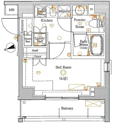 AZEST Kamata Minami - Floor Plan - ["White", "Plan", "Diagram"]