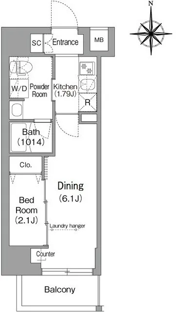Comforia Liv Shimo-Ochiai - Floor Plan - []