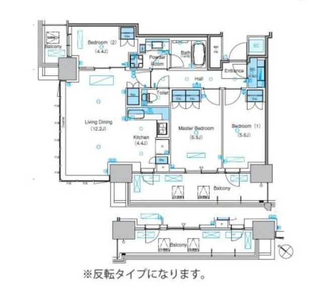 Park Axis Toyosu Canal - Floor Plan - ["Floor plan", "Plan", "Technical drawing"]