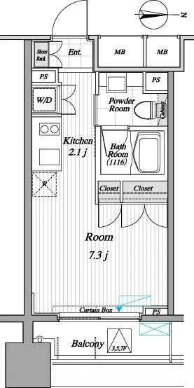RESIDIA Kinshicho II - Floor Plan - ["Rectangle", "Product", "Font"]