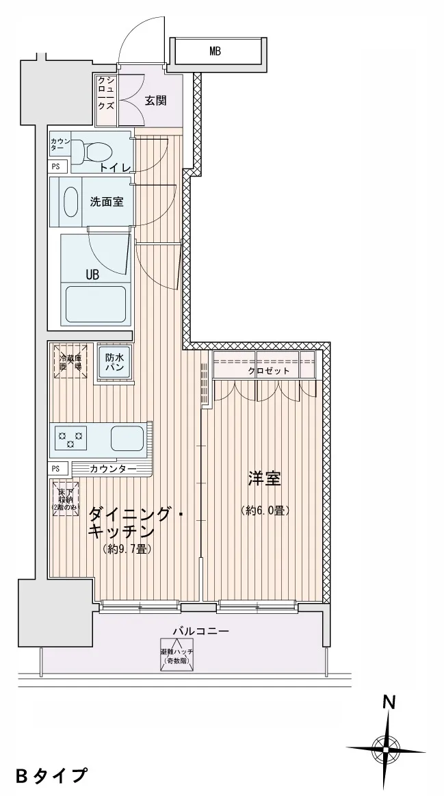 Esty Maison Kinshicho II - Floor Plan - ["Rectangle", "Slope", "Schematic"]