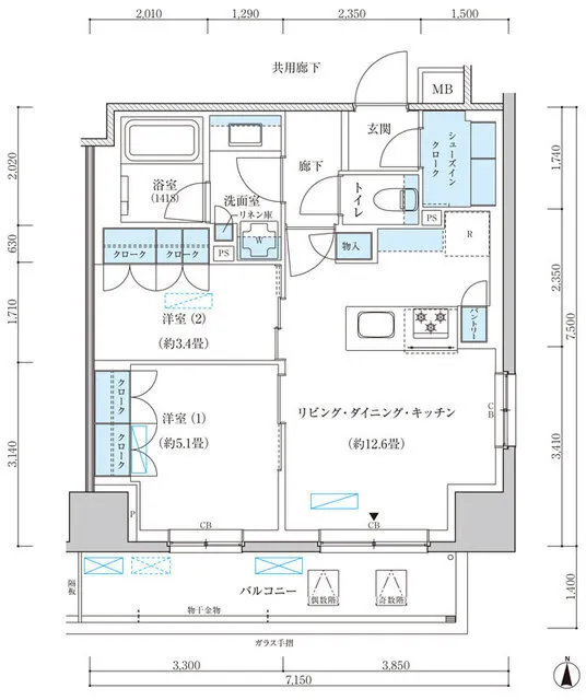 Park Axis Ikebukuro East - Floor Plan - ["White", "Plan", "Diagram"]