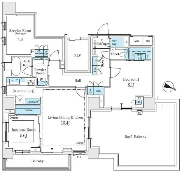 Park Homes Bunkyo Hakusan Hill Terrace - Floor Plan - ["Floor plan", "Technical drawing", "Plan"]