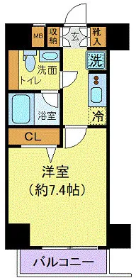 In Front Of Prair Douk Kiba Station - Floor Plan - ["Apartment", "Tile Flooring"]