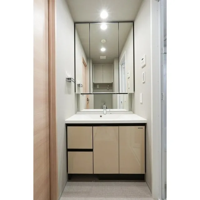 LEFONT PROGRESS SHIBUYA HILLTOP - Interior - ["Mirror", "Tap", "Bathroom cabinet"]