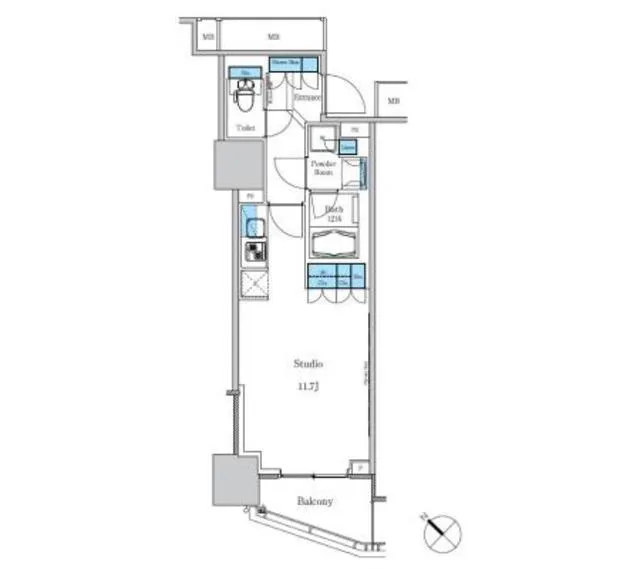 Park Axis Takinogawa La Breeze - Floor Plan - ["Line", "Plan", "Schematic"]