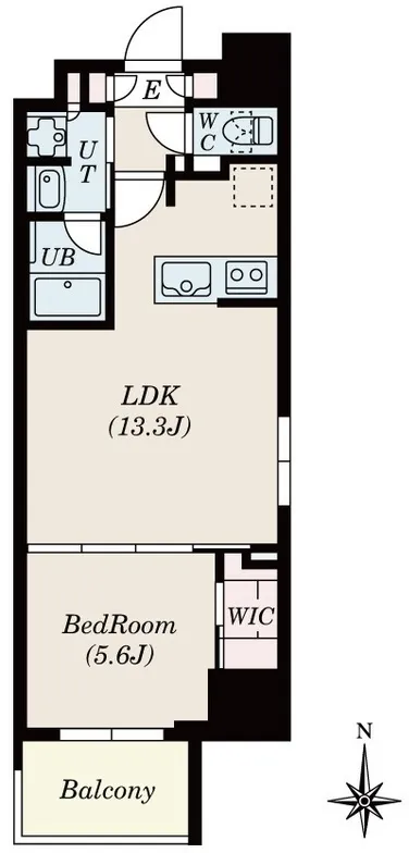 Dimus Kitahama - Floor Plan - ["Home Door", "Tile Flooring", "Wood flooring"]