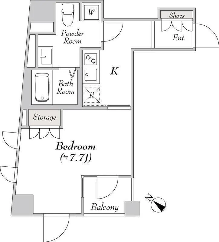 Milia Residence Nihonbashi Ningyocho II - Floor Plan - ["White", "Floor plan"]