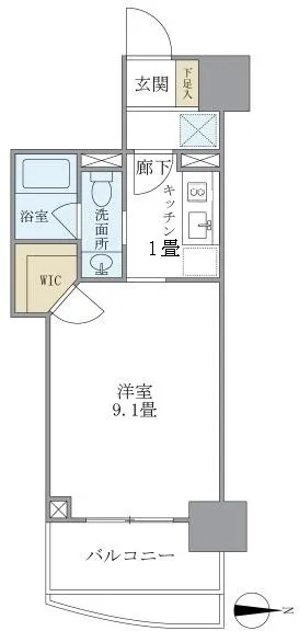 My Plaisir Hiroo - Floor Plan - ["Apartment", "Tile Flooring", "Wood flooring"]
