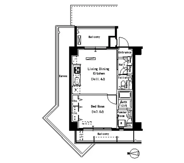 Park Axis Shibata Ichibankan - Floor Plan - ["Floor plan", "Diagram", "Plan"]