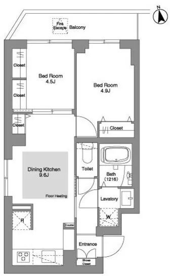 Comfortia Liv Bunkyo Sendagi - Floor Plan - ["Plan", "Diagram", "Floor plan"]