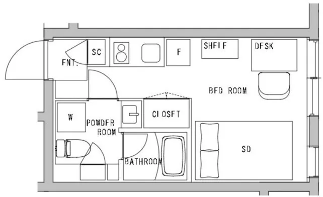 Hmlet Gakugei Daigaku - Floor Plan - ["White", "Floor plan", "Diagram"]