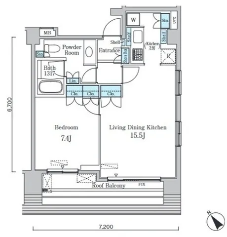 Quintet Ebisu - Floor Plan - ["White", "Diagram", "Plan"]