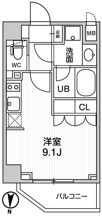 Season Flats Oshiage Terrace - Floor Plan - ["Tile Flooring"]