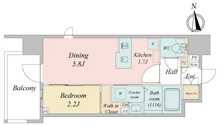 LiveCasa Nishidai - Floor Plan - ["Rectangle", "Font", "Parallel"]
