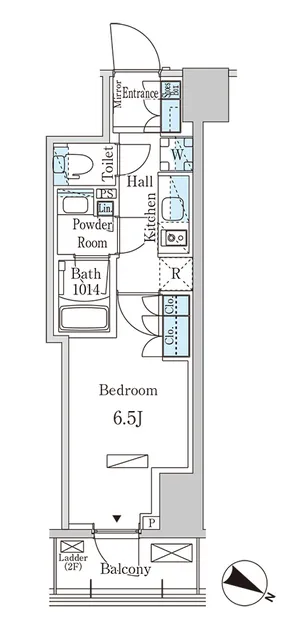 Park Axis Akasaka Sanno - Floor Plan - ["White", "Line", "Parallel"]