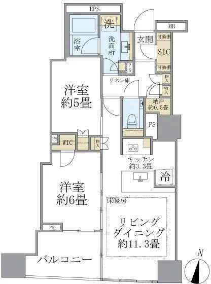 Brillia Nibanchō - Floor Plan - ["Floor plan", "Diagram"]