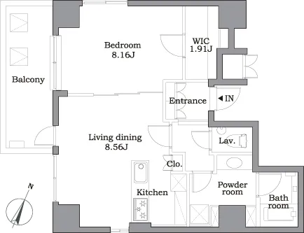 RESIDIA Higashi Azabu - Floor Plan - ["Rectangle", "Font", "Line"]