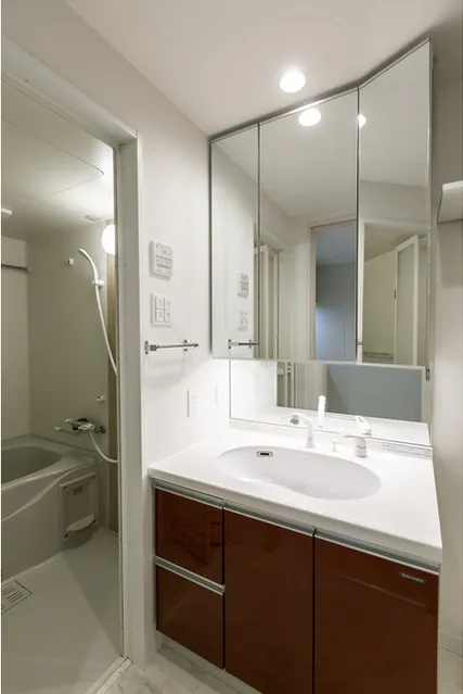 BLESS Kitashinjuku - Interior - ["Mirror", "Tap", "Bathroom cabinet"]