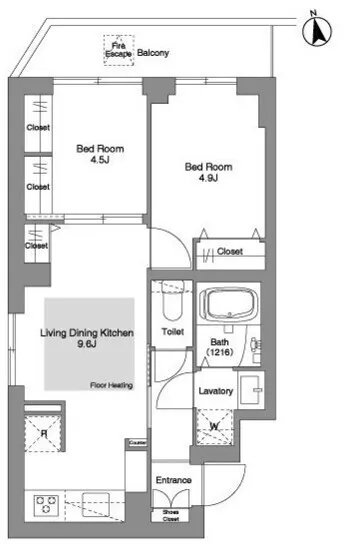 Comfortia Liv Bunkyo Sendagi - Floor Plan - ["Plan", "Diagram", "Map"]