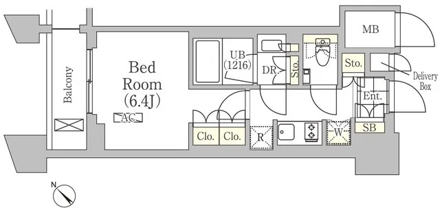 Maison Calm Nihonbashi Bakurocho - Floor Plan - []