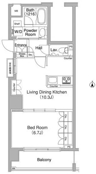 Comforia Nishiwaseda - Floor Plan - ["White", "Diagram", "Technical drawing"]