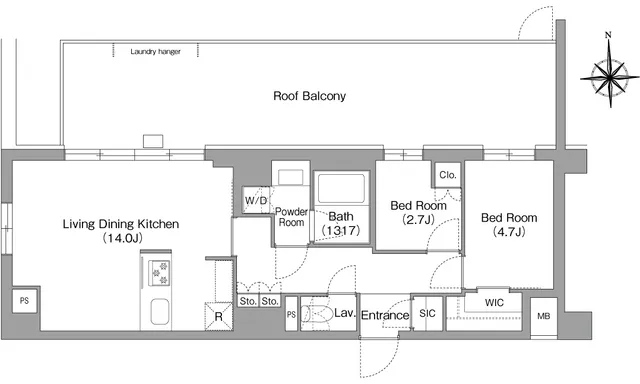Comforia Liv Omorinishi - Floor Plan - ["White", "Diagram", "Technical drawing"]