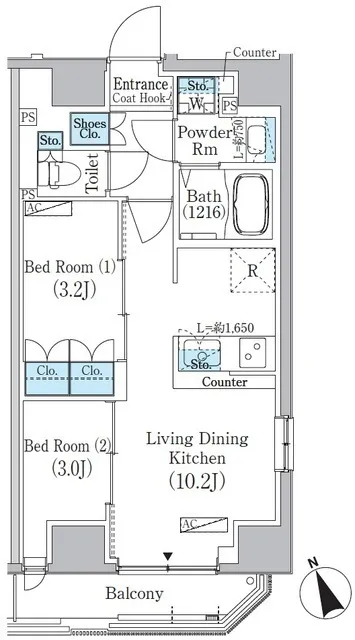 Asakusa Kuramae Residence - Floor Plan - ["White", "Diagram", "Plan"]