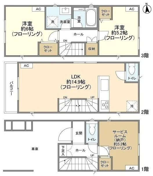Kolet Minami Sunamachi - Floor Plan - ["Plan", "Floor plan", "Technical drawing"]