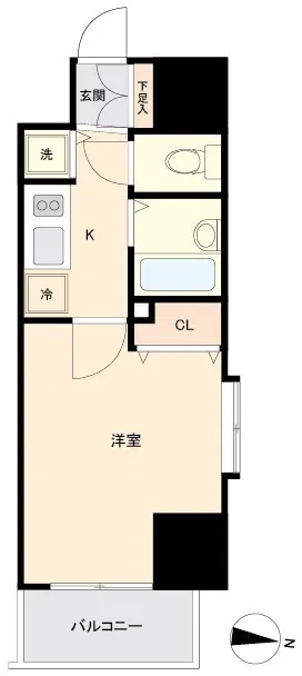 CITY SPIRE Ryogoku - Floor Plan - ["Door", "Apartment", "Tile Flooring"]