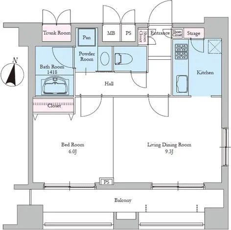 Residia Bunkyo Otowa II - Floor Plan - ["Product", "Rectangle", "Font"]