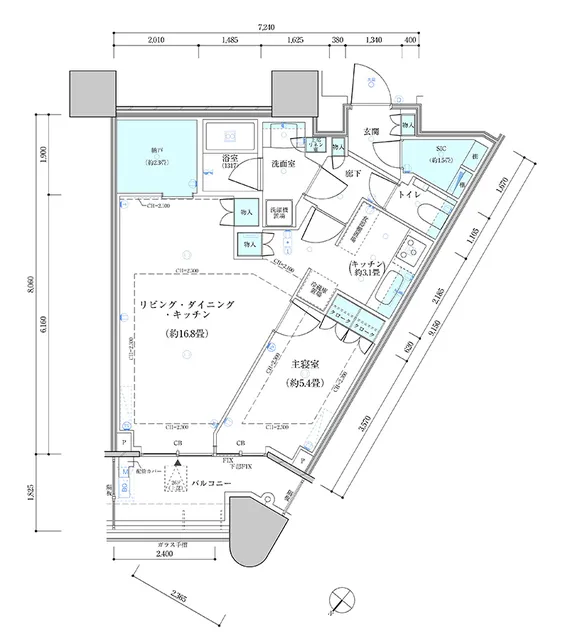 Park Tower Kachidoki South Building - Floor Plan - ["Map", "Font", "Parallel"]