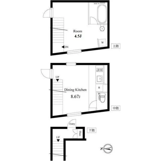 New Maisonette Shirokanedai - Floor Plan - ["Rectangle", "Parallel", "Font"]