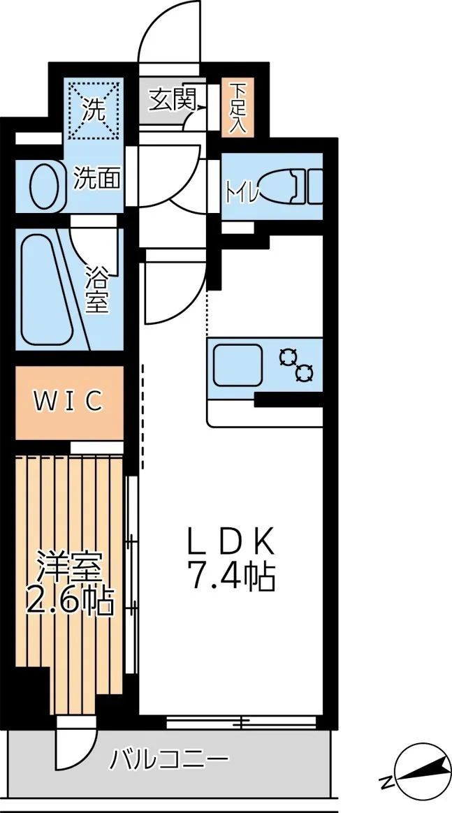 Asyl Court Nishi Magome II - Floor Plan - ["Apartment", "Tile Flooring"]