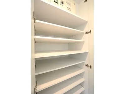 KDX Residence Shinagawa Seaside - Interior - ["Shelf", "Stairs", "Shelving"]