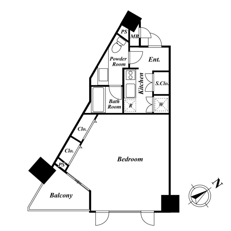 KDX Residence Shinagawa Seaside - Floor Plan - ["Slope", "Font", "Triangle"]