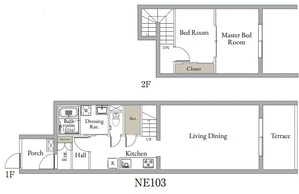 Belle Maison Nakamurabashi North NW - Floor Plan - ["Technical drawing"]