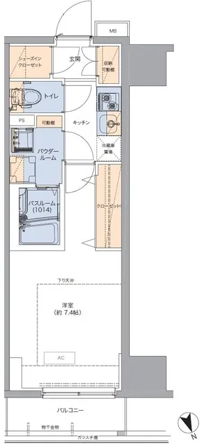 Traditio Monzen Nakacho - Floor Plan - ["Rectangle", "Parallel", "Font"]