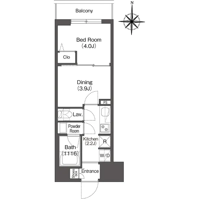 Comforia Liv Nishi-Kamata - Floor Plan - ["Rectangle", "Font", "Parallel"]