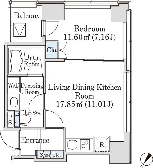 Platine Shinjuku Shintoshin - Floor Plan - ["White", "Diagram", "Plan"]