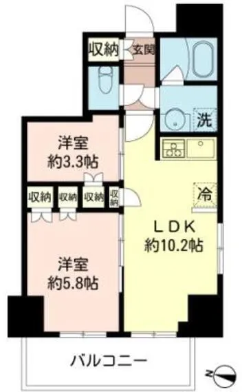 MFPR Court Kiba Park - Floor Plan - ["Apartment", "Tile Flooring"]
