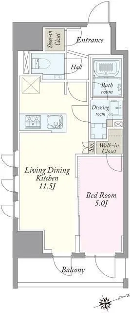 JP Noie Ueno Inaricho - Floor Plan - []