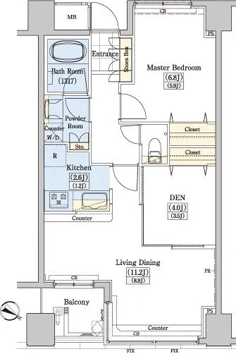 Residia Tower Kamiikebukuro (Tower Building) - Floor Plan - ["White", "Plan", "Diagram"]